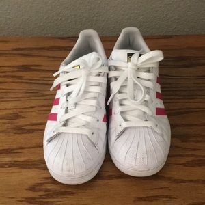 Adidas white and pink SUPERSTAR